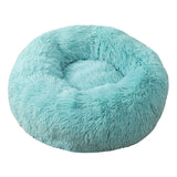 Round Donut Dog Bed Plush Pet Basket Cuddler Soft Warm Nest Cat Sleeping Bag Sofa Calming Cozy Cushion Beds for Small Large Dogs