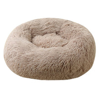 Round Donut Dog Bed Plush Pet Basket Cuddler Soft Warm Nest Cat Sleeping Bag Sofa Calming Cozy Cushion Beds for Small Large Dogs