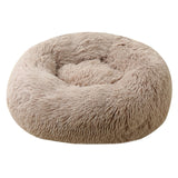 Round Donut Dog Bed Plush Pet Basket Cuddler Soft Warm Nest Cat Sleeping Bag Sofa Calming Cozy Cushion Beds for Small Large Dogs
