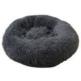Round Donut Dog Bed Plush Pet Basket Cuddler Soft Warm Nest Cat Sleeping Bag Sofa Calming Cozy Cushion Beds for Small Large Dogs