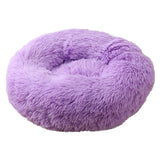 Round Donut Dog Bed Plush Pet Basket Cuddler Soft Warm Nest Cat Sleeping Bag Sofa Calming Cozy Cushion Beds for Small Large Dogs
