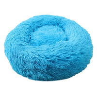 Round Donut Dog Bed Plush Pet Basket Cuddler Soft Warm Nest Cat Sleeping Bag Sofa Calming Cozy Cushion Beds for Small Large Dogs