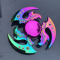 Colorful Fidget Spinner Metal Zinc Alloy Office Anxiety Relief Stress Fidget Gyro Toy Skull/snowflake Autism Toys for Children