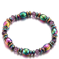 Black Anklet Slimming Bracelet For Weight Loss Gallstone Hematite Chain Stimulating Acupoints Anti-Cellulite Magnetic Therapy