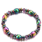 Black Anklet Slimming Bracelet For Weight Loss Gallstone Hematite Chain Stimulating Acupoints Anti-Cellulite Magnetic Therapy