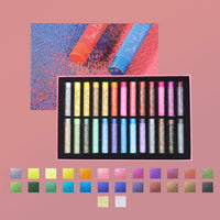 Paul Rubens Oil Pastel Glitter 24+2 Color Set Vibrant Color Professional Painting Soft Pastel Drawing Pen Suitable for Artists