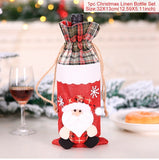 Christmas Bottle Cover Merry Christmas Decor For Home 2021 The Nightmare Before Christmas Ornments Xmas Gift New Year 2022 Noel