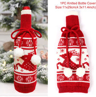 Christmas Bottle Cover Merry Christmas Decor For Home 2021 The Nightmare Before Christmas Ornments Xmas Gift New Year 2022 Noel
