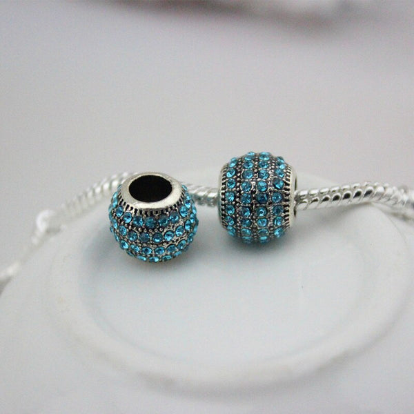 DGWfree shipping 12 colour Alloy Charm safety Bead Fits European pan  Charm Bracelets &amp; Necklaces