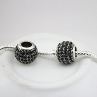 DGWfree shipping 12 colour Alloy Charm safety Bead Fits European pan  Charm Bracelets &amp; Necklaces