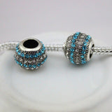 DGWfree shipping 12 colour Alloy Charm safety Bead Fits European pan  Charm Bracelets &amp; Necklaces