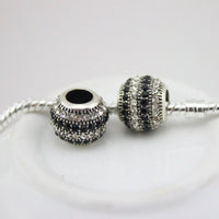 DGWfree shipping 12 colour Alloy Charm safety Bead Fits European pan  Charm Bracelets &amp; Necklaces