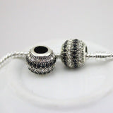 DGWfree shipping 12 colour Alloy Charm safety Bead Fits European pan  Charm Bracelets &amp; Necklaces