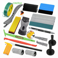 FOSHIO Car Wrap Accessories Auto Carbon Film Vinyl Install Scraper Tools Stickers Cutter Knife Window Tints Soft Squeegee Set