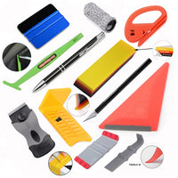 FOSHIO Car Wrap Accessories Auto Carbon Film Vinyl Install Scraper Tools Stickers Cutter Knife Window Tints Soft Squeegee Set
