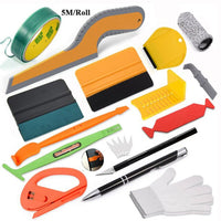 FOSHIO Car Wrap Accessories Auto Carbon Film Vinyl Install Scraper Tools Stickers Cutter Knife Window Tints Soft Squeegee Set