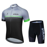 STRAVA Cycling Jersey Set 2021 Breathable Bicycle Clothing ciclismo Clothes Summer Man Short Sleeve Sports Cycling kit camisas