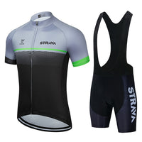 STRAVA Cycling Jersey Set 2021 Breathable Bicycle Clothing ciclismo Clothes Summer Man Short Sleeve Sports Cycling kit camisas