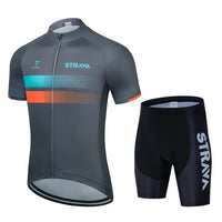 STRAVA Cycling Jersey Set 2021 Breathable Bicycle Clothing ciclismo Clothes Summer Man Short Sleeve Sports Cycling kit camisas