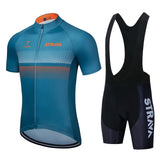 STRAVA Cycling Jersey Set 2021 Breathable Bicycle Clothing ciclismo Clothes Summer Man Short Sleeve Sports Cycling kit camisas