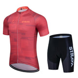 STRAVA Cycling Jersey Set 2021 Breathable Bicycle Clothing ciclismo Clothes Summer Man Short Sleeve Sports Cycling kit camisas
