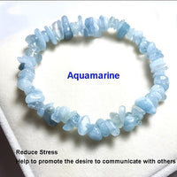 Hot Irregular Natural Crystals Chakras Stone Bracelet Beads Chips Jewelry Bracelets Yellow Crystals Clear Crystals Aquamarines