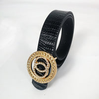 Black leather belt woman waist rhinestone belts for women luxury brand cinturon mujer G strass jeans ceinture femme strap cintos