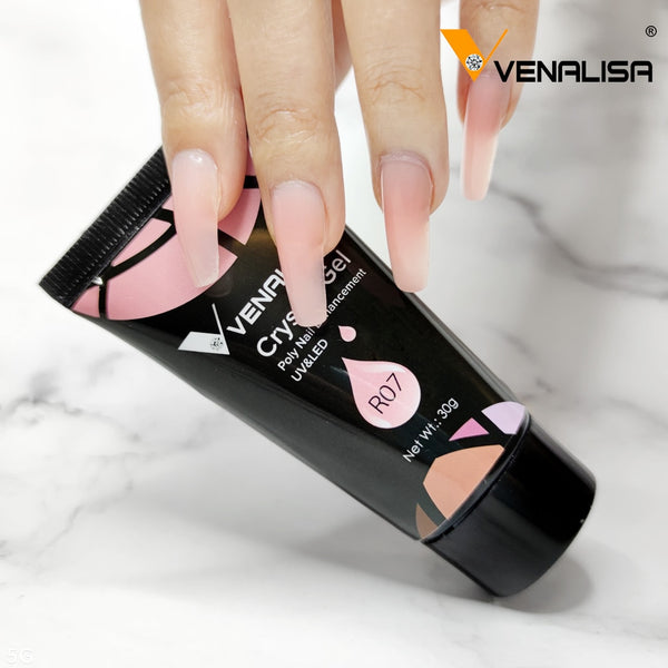 Venalisa Poly Nail Gel Kit Nail Art Transparent Cear Camouflage Color Fiber Glass Hard Jelly Quick Building Nail Extend Acrylic