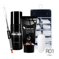 Venalisa Poly Nail Gel Kit Nail Art Transparent Cear Camouflage Color Fiber Glass Hard Jelly Quick Building Nail Extend Acrylic