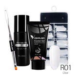 Venalisa Poly Nail Gel Kit Nail Art Transparent Cear Camouflage Color Fiber Glass Hard Jelly Quick Building Nail Extend Acrylic