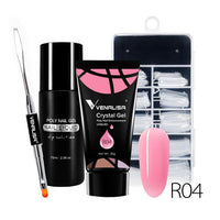 Venalisa Poly Nail Gel Kit Nail Art Transparent Cear Camouflage Color Fiber Glass Hard Jelly Quick Building Nail Extend Acrylic