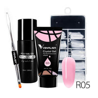 Venalisa Poly Nail Gel Kit Nail Art Transparent Cear Camouflage Color Fiber Glass Hard Jelly Quick Building Nail Extend Acrylic