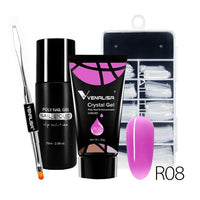 Venalisa Poly Nail Gel Kit Nail Art Transparent Cear Camouflage Color Fiber Glass Hard Jelly Quick Building Nail Extend Acrylic