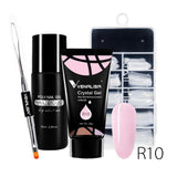 Venalisa Poly Nail Gel Kit Nail Art Transparent Cear Camouflage Color Fiber Glass Hard Jelly Quick Building Nail Extend Acrylic