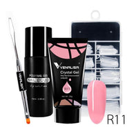 Venalisa Poly Nail Gel Kit Nail Art Transparent Cear Camouflage Color Fiber Glass Hard Jelly Quick Building Nail Extend Acrylic