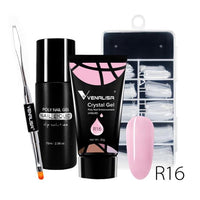 Venalisa Poly Nail Gel Kit Nail Art Transparent Cear Camouflage Color Fiber Glass Hard Jelly Quick Building Nail Extend Acrylic