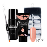 Venalisa Poly Nail Gel Kit Nail Art Transparent Cear Camouflage Color Fiber Glass Hard Jelly Quick Building Nail Extend Acrylic