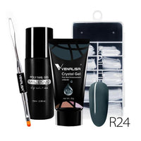 Venalisa Poly Nail Gel Kit Nail Art Transparent Cear Camouflage Color Fiber Glass Hard Jelly Quick Building Nail Extend Acrylic