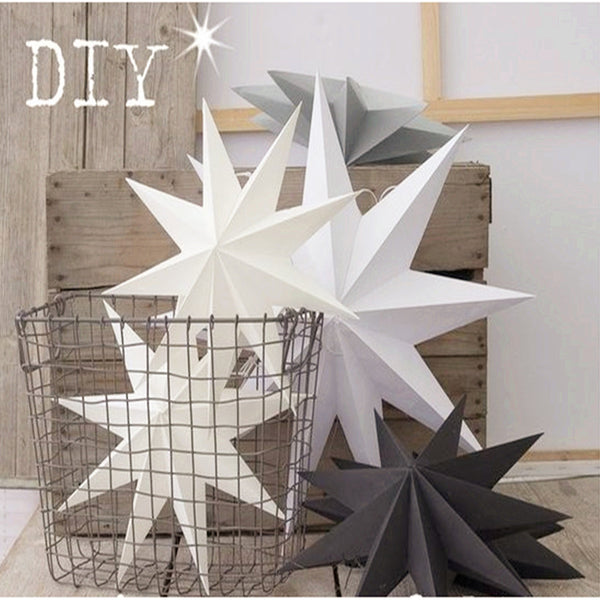 Christmas Ornaments 30cm 12&#39;&#39; Hanging Paper Star Lantern Decoration Festival 2022 New Year Christmas Tree Navidad  Home Decor