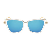Fashion retro new brand designer Cateye sunglasses women retro metal glasses women retro mirror Lunette De Soleil Femme UV400
