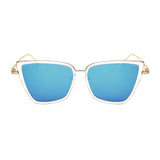 Fashion retro new brand designer Cateye sunglasses women retro metal glasses women retro mirror Lunette De Soleil Femme UV400