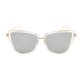 Fashion retro new brand designer Cateye sunglasses women retro metal glasses women retro mirror Lunette De Soleil Femme UV400