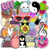 50/100pcs Vinyl Cute Nature VSCO Girl Stickers for Water Bottles Waterproof Aesthetic Stickers for Girls for Laptop Phone Car