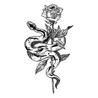 Water Transfer fake tattoo sticker sketch Rose flower snake tattoos Waterproof Temporary Tatto flash tatoo for woman man