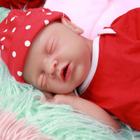 IVITA WG1514 18inch Silicone Babies Dolls Girl Eyes Closed Alive Real Reborn Baby Soft Realistic Toys for Children with Clothes