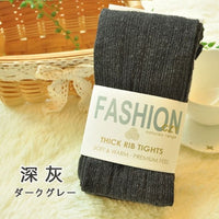 Autumn Winter Pantyhose Cotton Knitted Stockings Candy Color Women Warm Twist Striped Women Tights 2 Designs Footless Tights