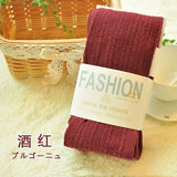 Autumn Winter Pantyhose Cotton Knitted Stockings Candy Color Women Warm Twist Striped Women Tights 2 Designs Footless Tights