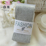 Autumn Winter Pantyhose Cotton Knitted Stockings Candy Color Women Warm Twist Striped Women Tights 2 Designs Footless Tights