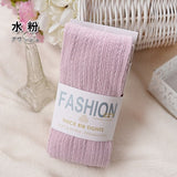 Autumn Winter Pantyhose Cotton Knitted Stockings Candy Color Women Warm Twist Striped Women Tights 2 Designs Footless Tights