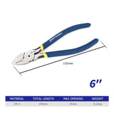 REIZ Diagonal Cutting Pliers 5 6 7 Inch Wire Stripping Tool Side Cutter Cable Burrs Nipper Electricians DIY Repair Hand Tools